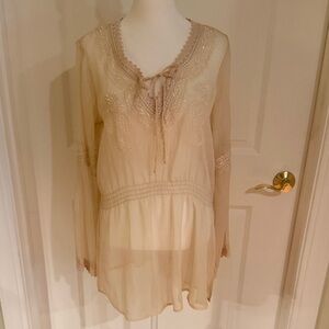 Bisou Bisou Bohemian Rhapsody Cream Tunic